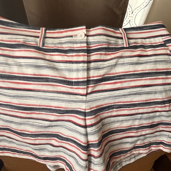 Ann Taylor LOFT Cotton Shorts with Size 14 Striped Red White Blue NWT - Picture 5 of 6